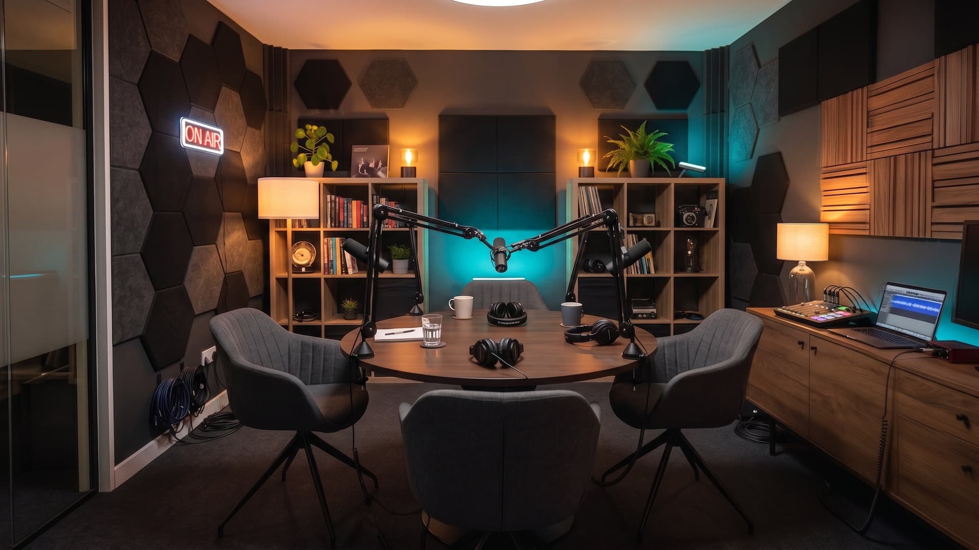 Main view of Acoustic-Treated Podcast & Recording Studio