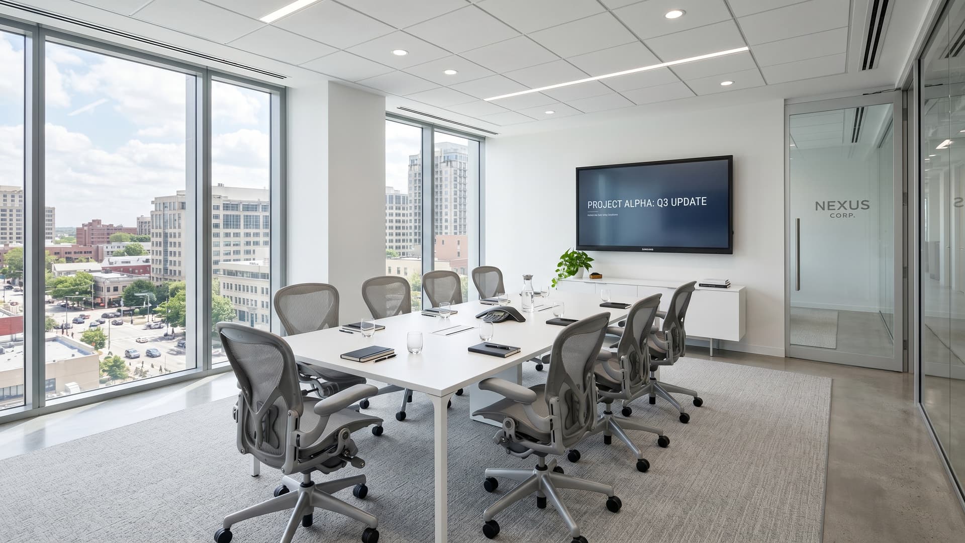 Main view of Modern Boardroom with City View